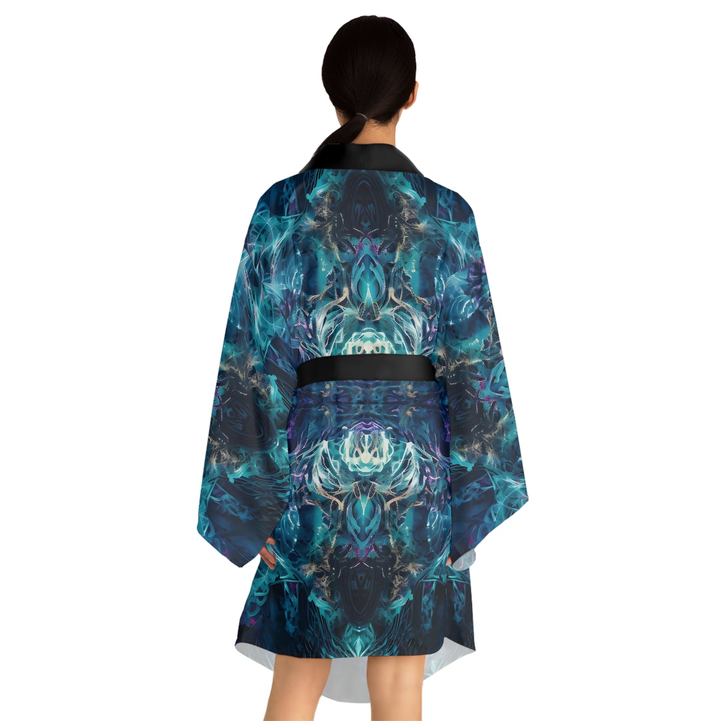 Long Sleeve Kimono Robe (AOP) - Mystical Reflections 4