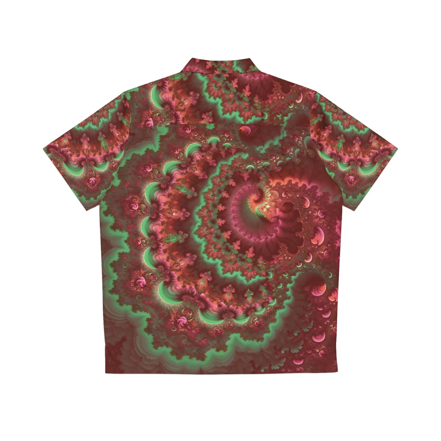 Men's Hawaiian Shirt (AOP) - Mandelbrot Fractal Pink