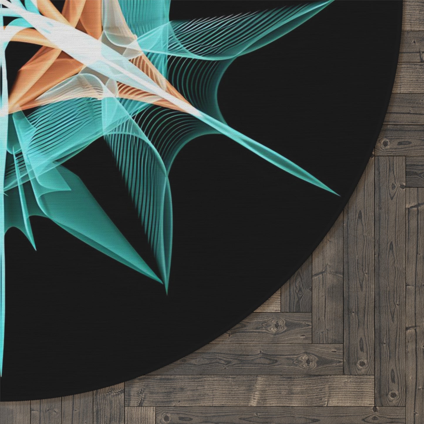 Round Rug - Starflower Green