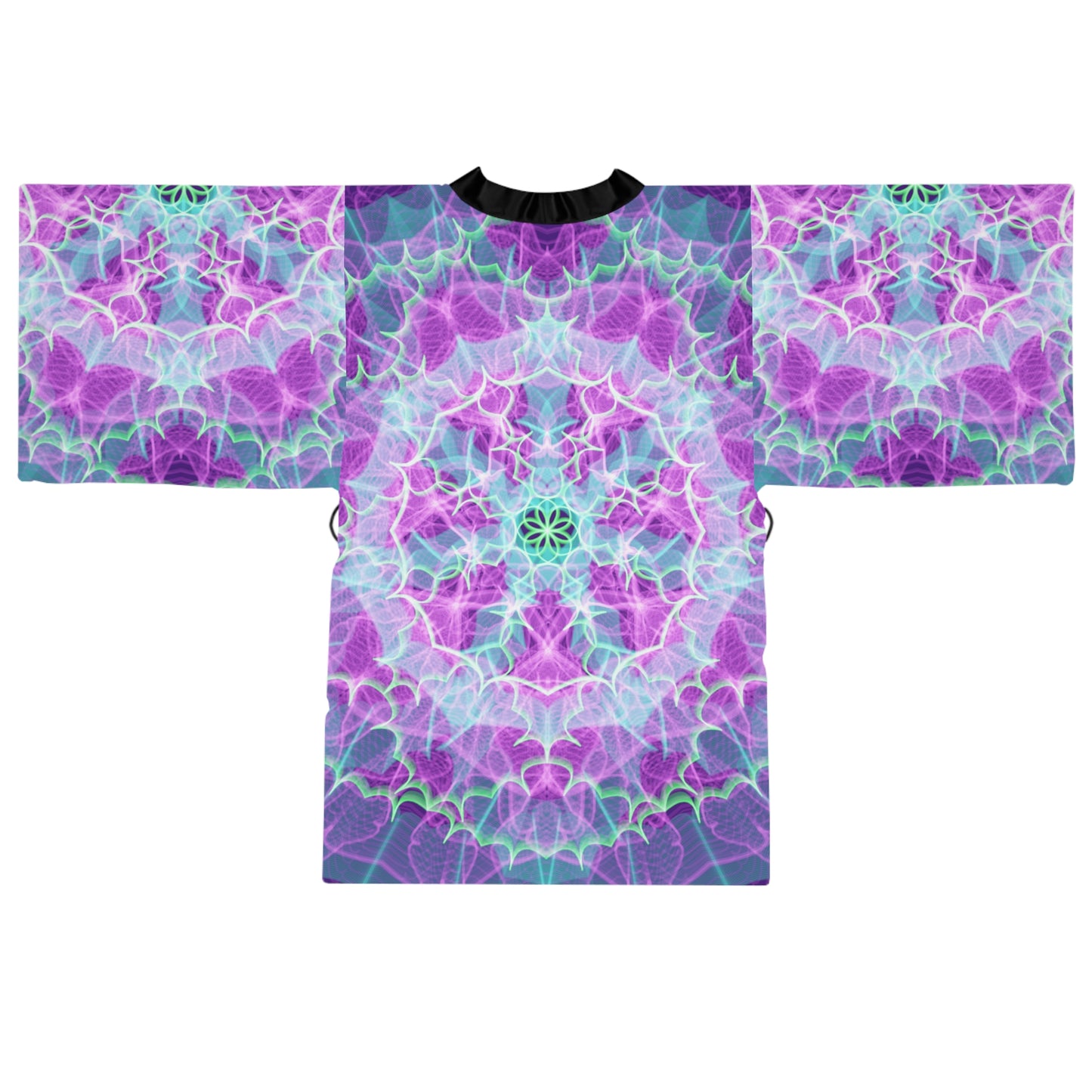 Long Sleeve Kimono Robe (AOP) - Alien Carnation