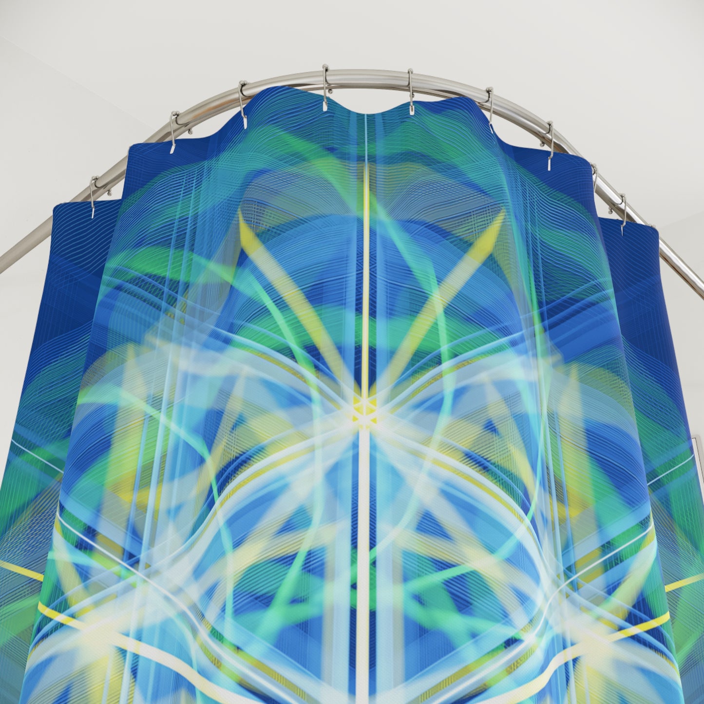 Polyester Shower Curtain - Tartan Wheel