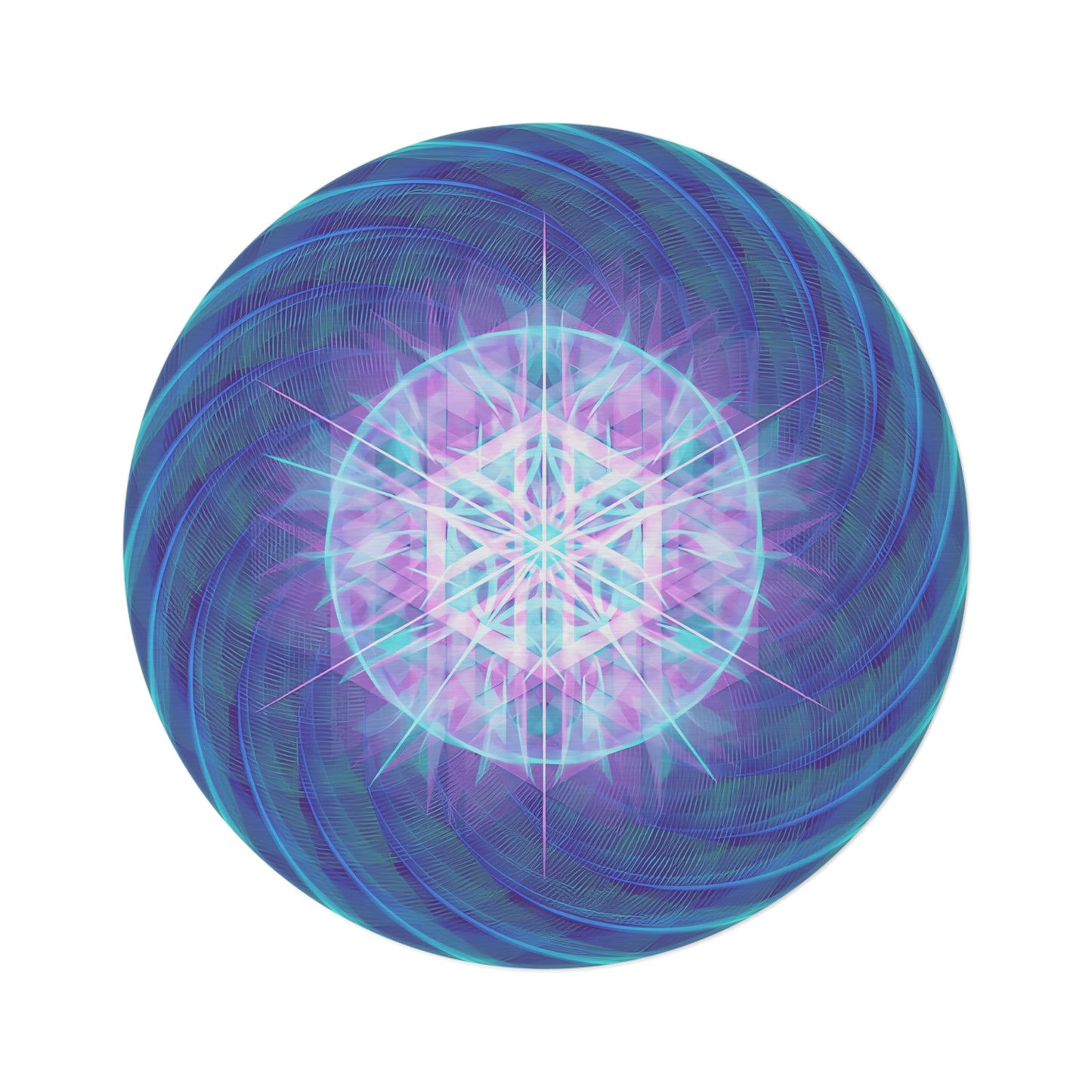 Round Rug - Blue Torus