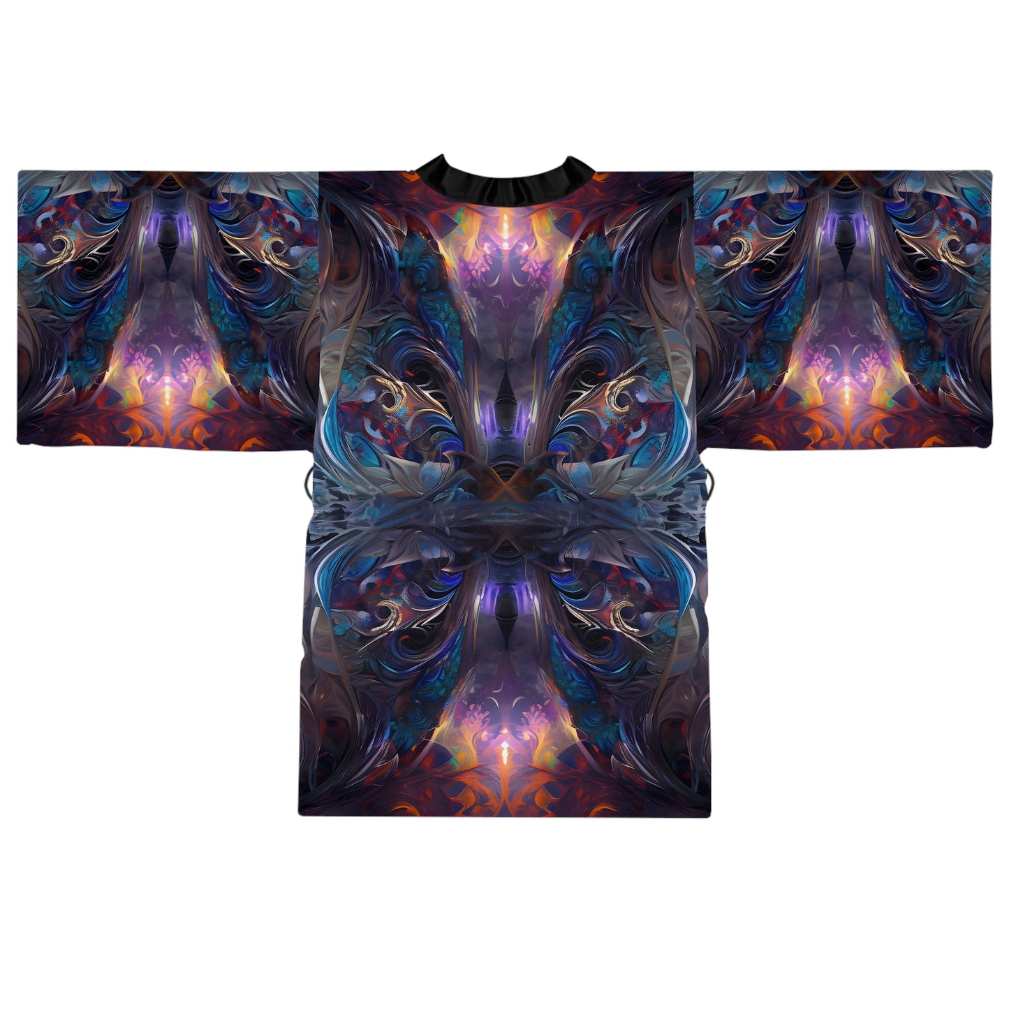 Long Sleeve Kimono Robe (AOP) - Mystical Reflections 2