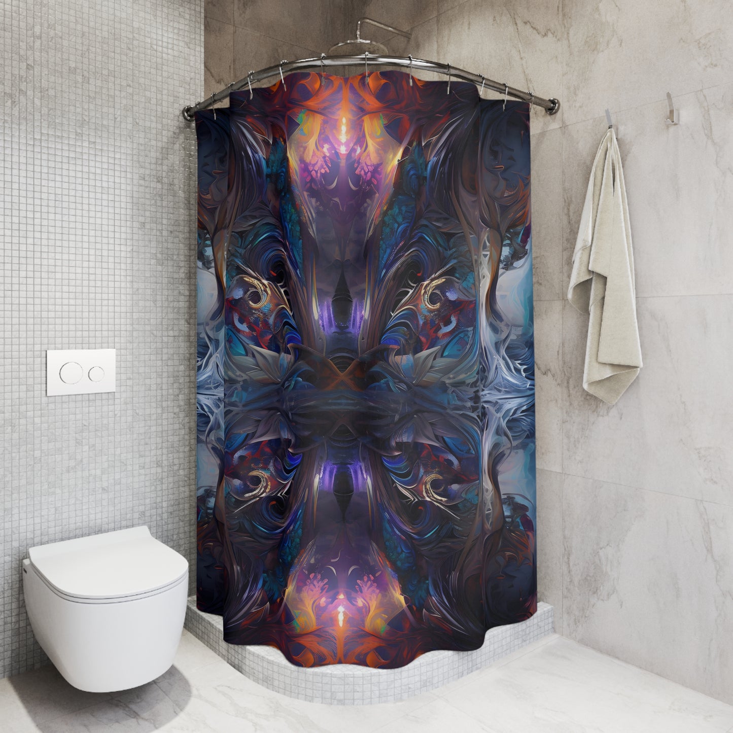 Polyester Shower Curtain - Mystical Reflections 2