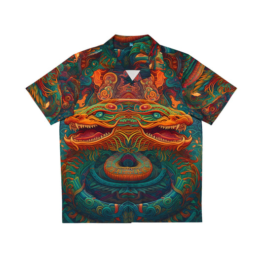 Men's Hawaiian Shirt (AOP) - Quetzalcoatl 1
