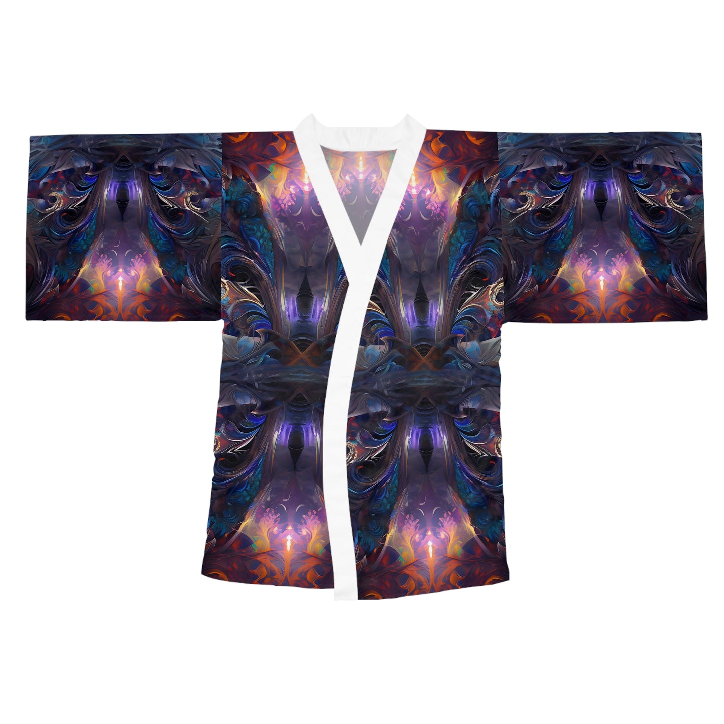 Long Sleeve Kimono Robe (AOP) - Mystical Reflections 2