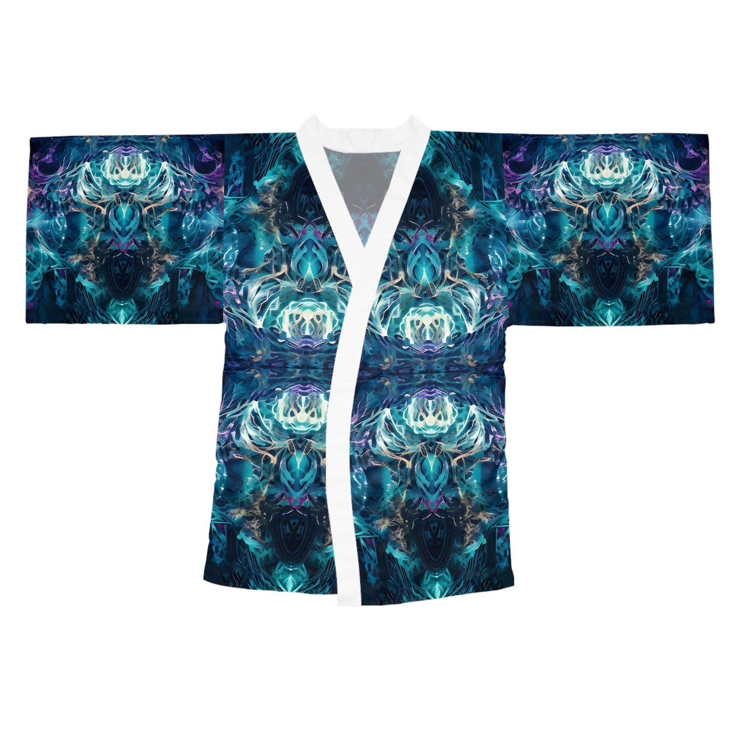 Long Sleeve Kimono Robe (AOP) - Mystical Reflections 4