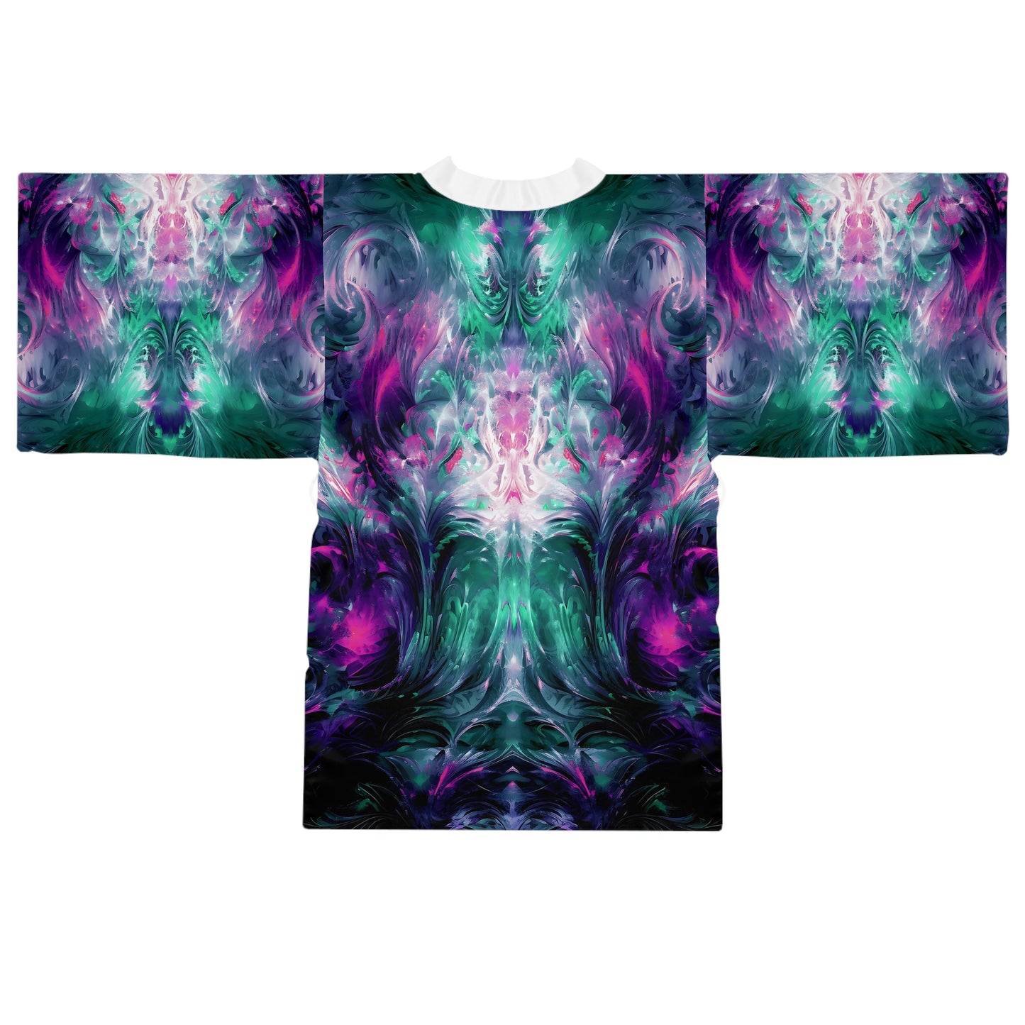 Long Sleeve Kimono Robe (AOP) - Kaleidoscope Realm 2