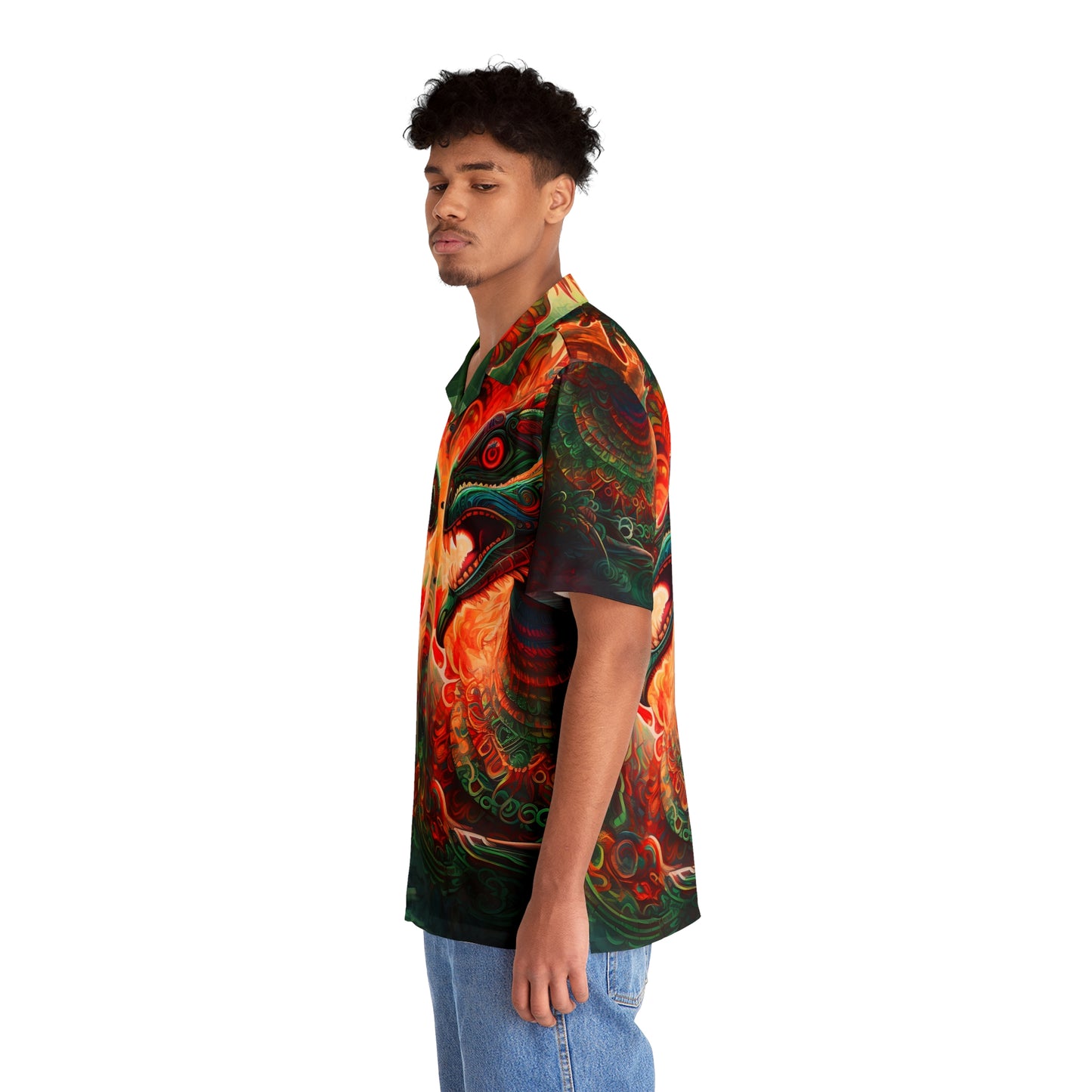 Men's Hawaiian Shirt (AOP) - Quetzalcoatl 2