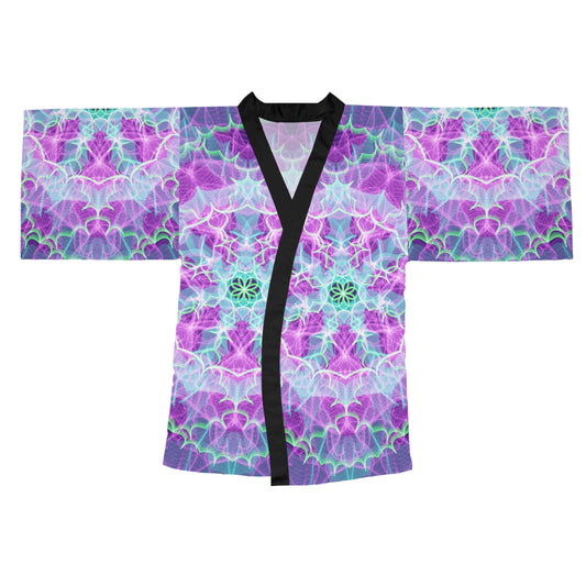 Long Sleeve Kimono Robe (AOP) - Alien Carnation
