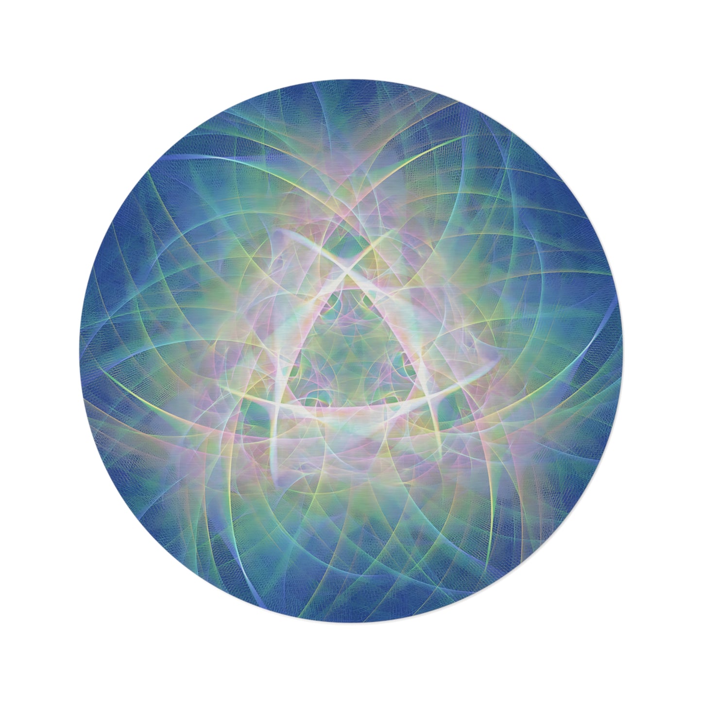 Round Rug - Blue Plasma