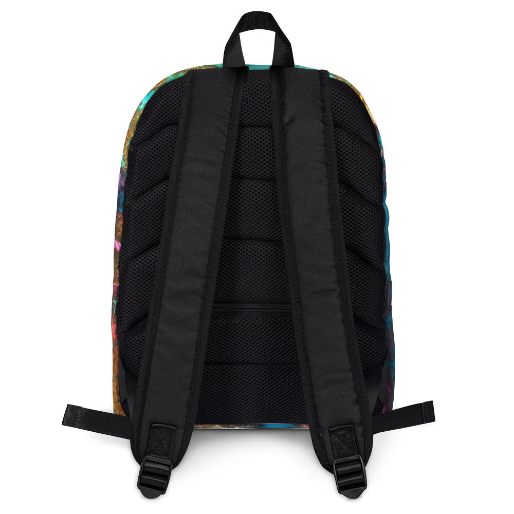 Backpack - Fractals Turquoise