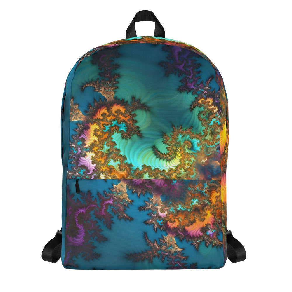 Backpack - Fractals Turquoise