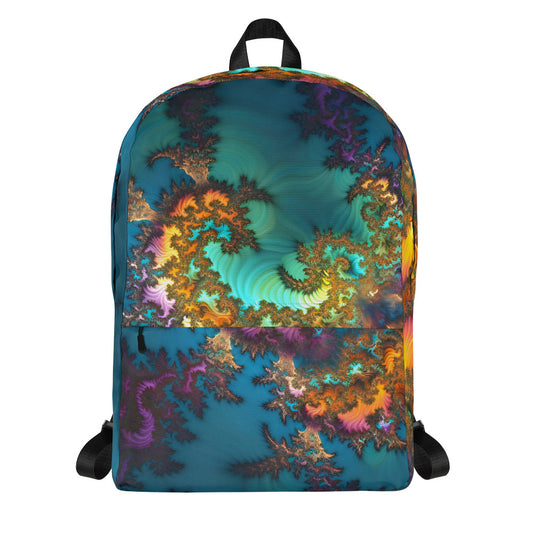 Backpack - Fractals Turquoise