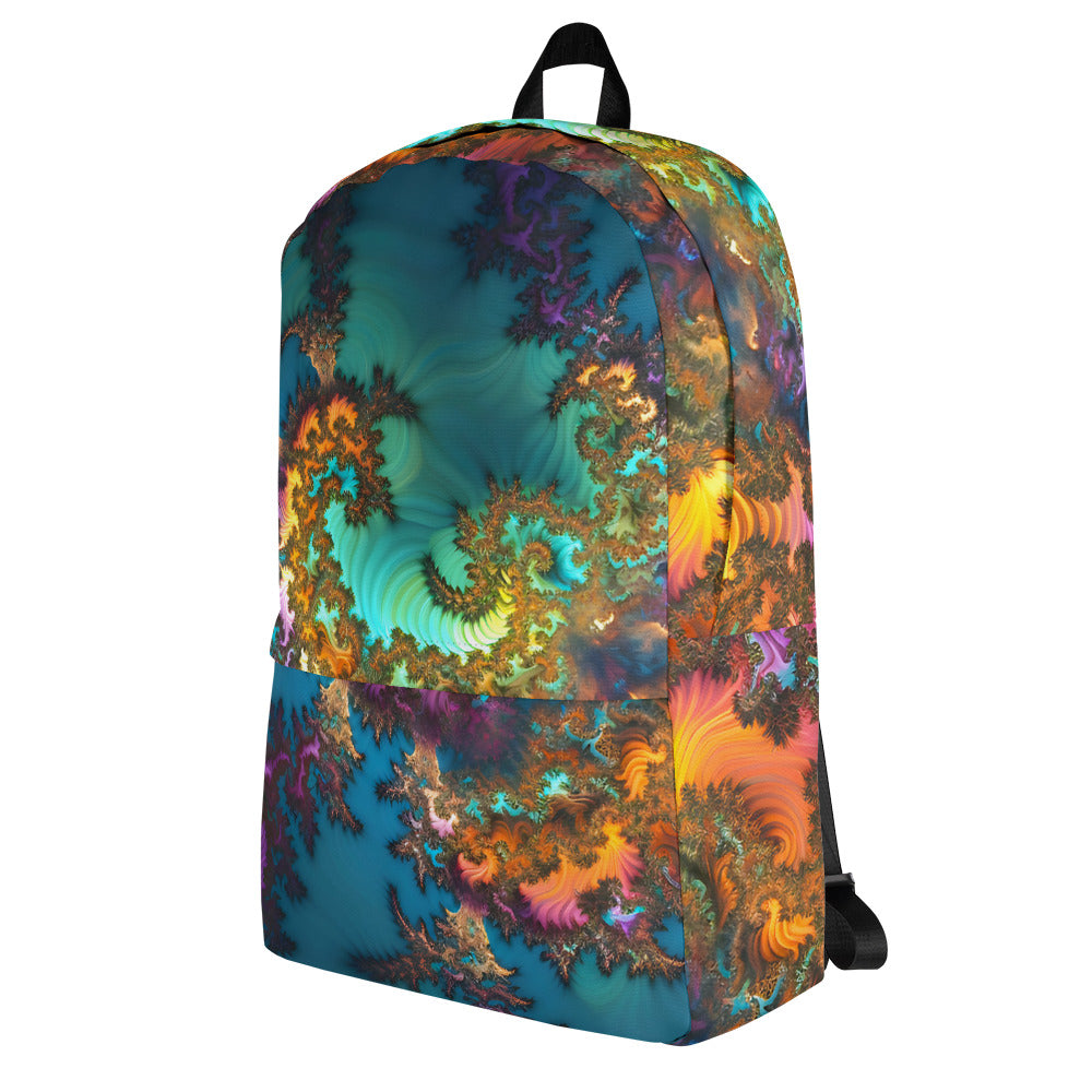 Backpack - Fractals Turquoise