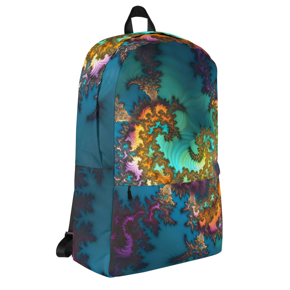 Backpack - Fractals Turquoise