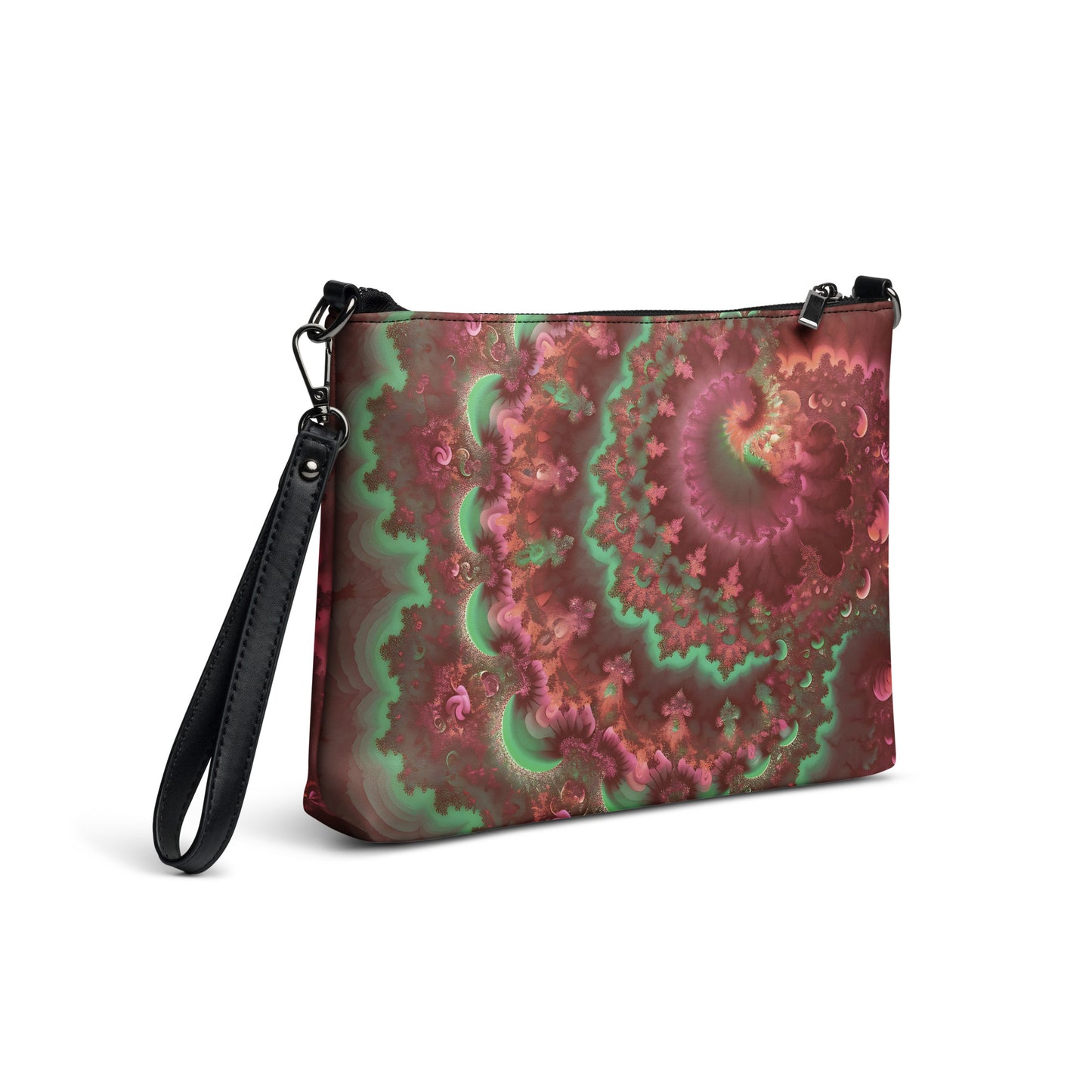 Crossbody bag - Mandelbrot Fractal Pink