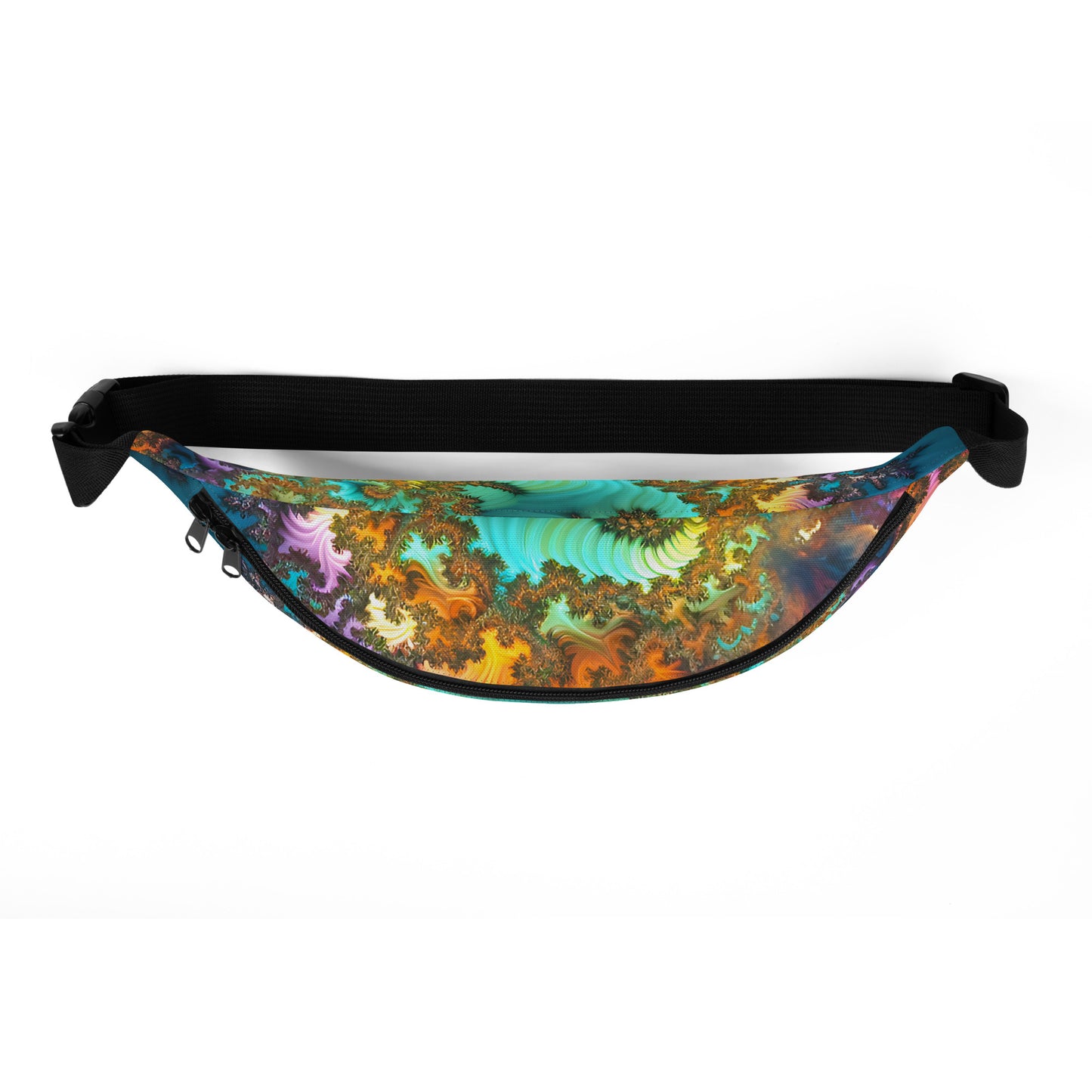 Waist Bag - Fractals Turquoise