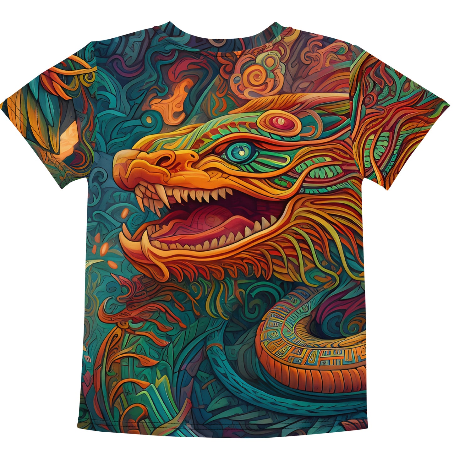 Kids crew neck t-shirt Quetzalcoatl 1