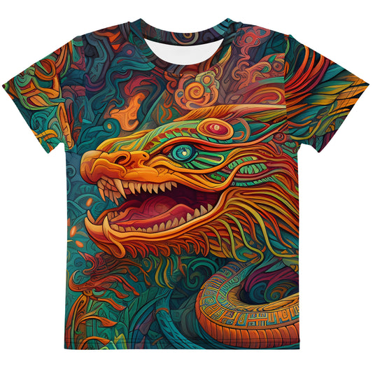 Kids crew neck t-shirt Quetzalcoatl 1
