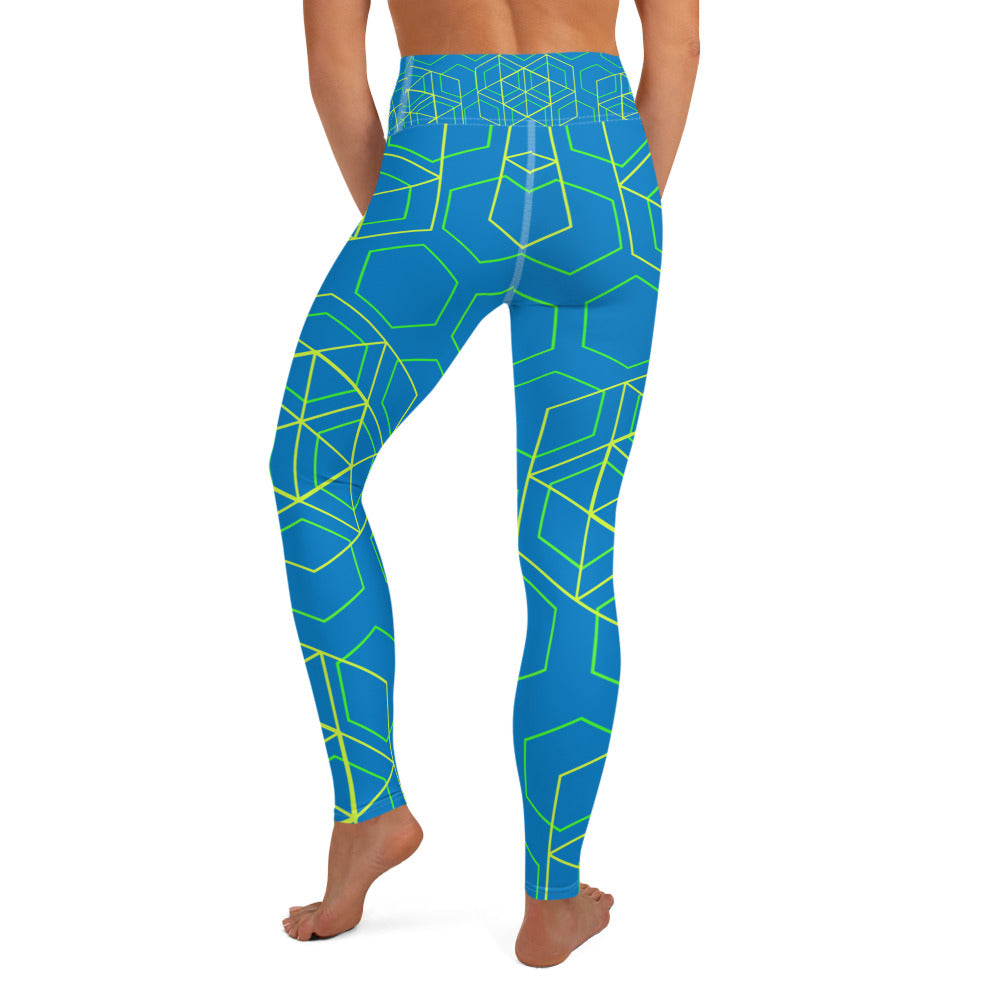 Yoga Leggings - Beeswax (Blue)