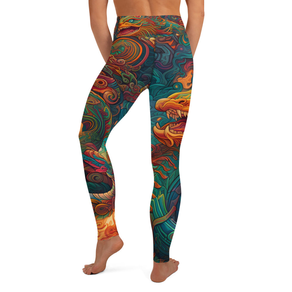 Yoga Leggings - Quetzalcoatl 1