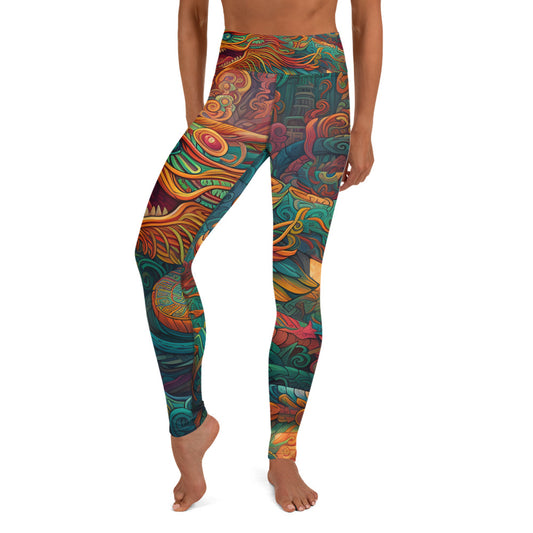 Yoga Leggings - Quetzalcoatl 1
