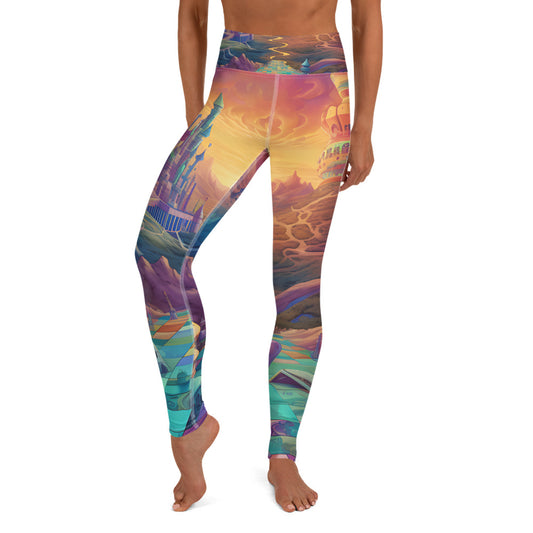 Yoga Leggings - Psychedelic Chess