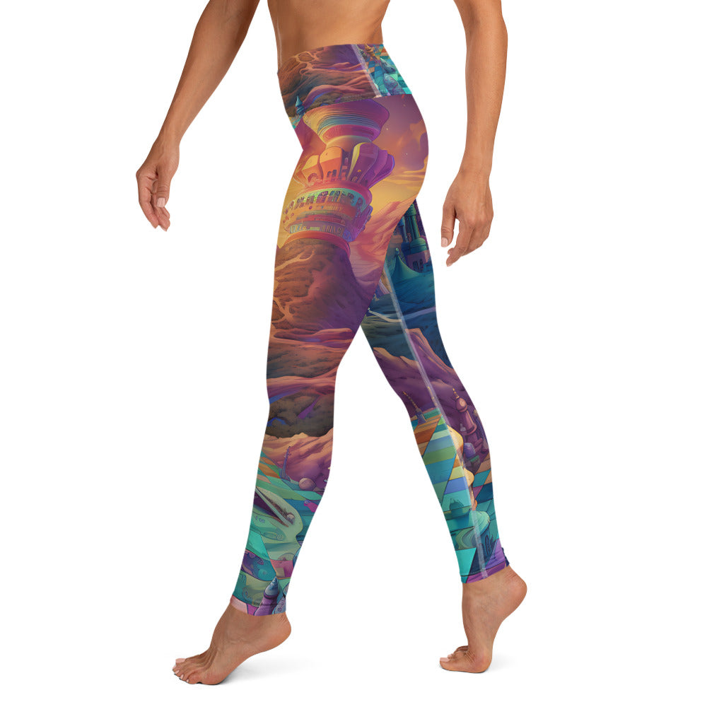 Yoga Leggings - Psychedelic Chess