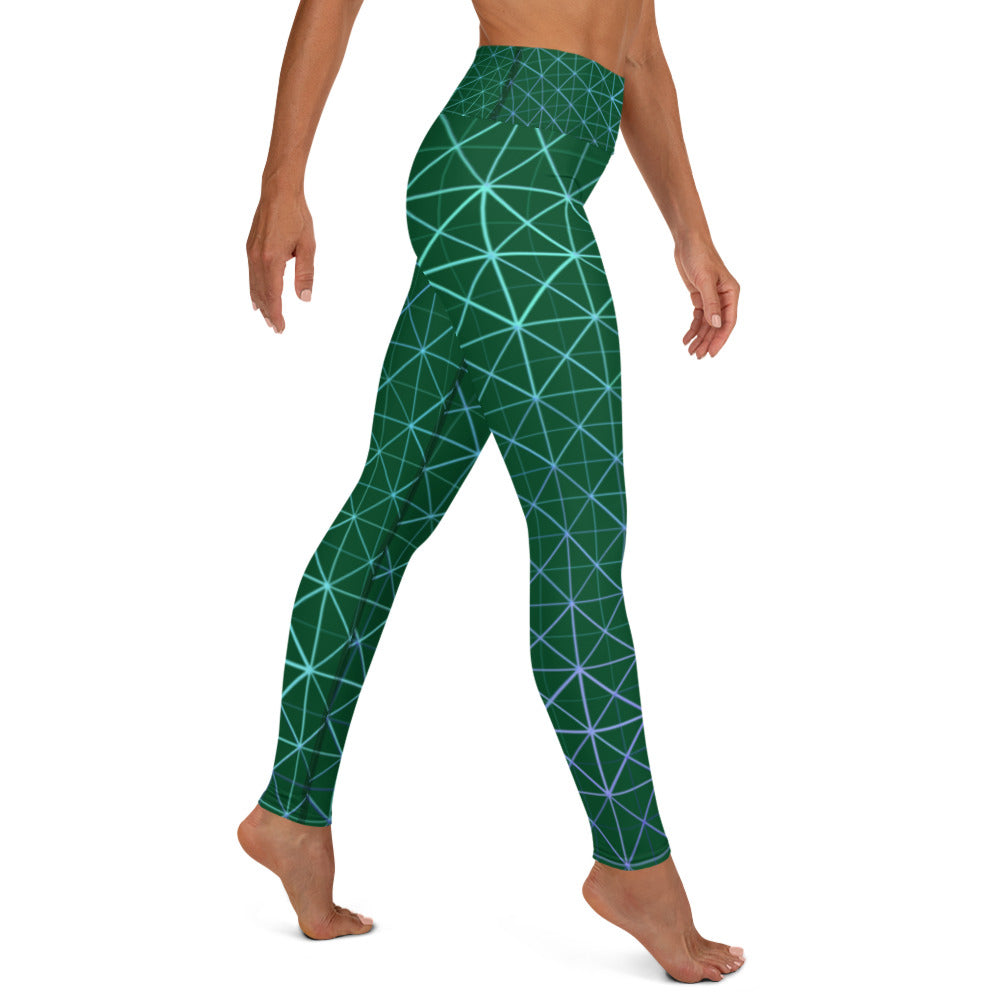 Yoga Leggings - Hyperverse (Green)