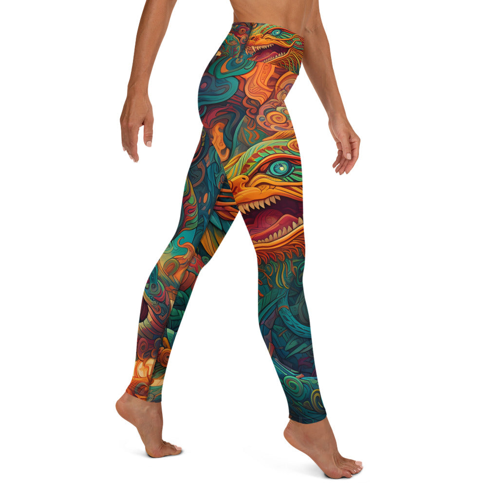 Yoga Leggings - Quetzalcoatl 1