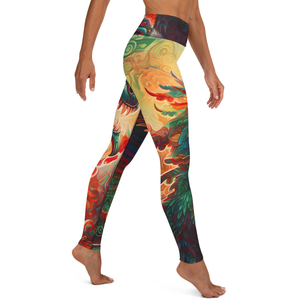 Yoga Leggings - Quetzalcoatl 2