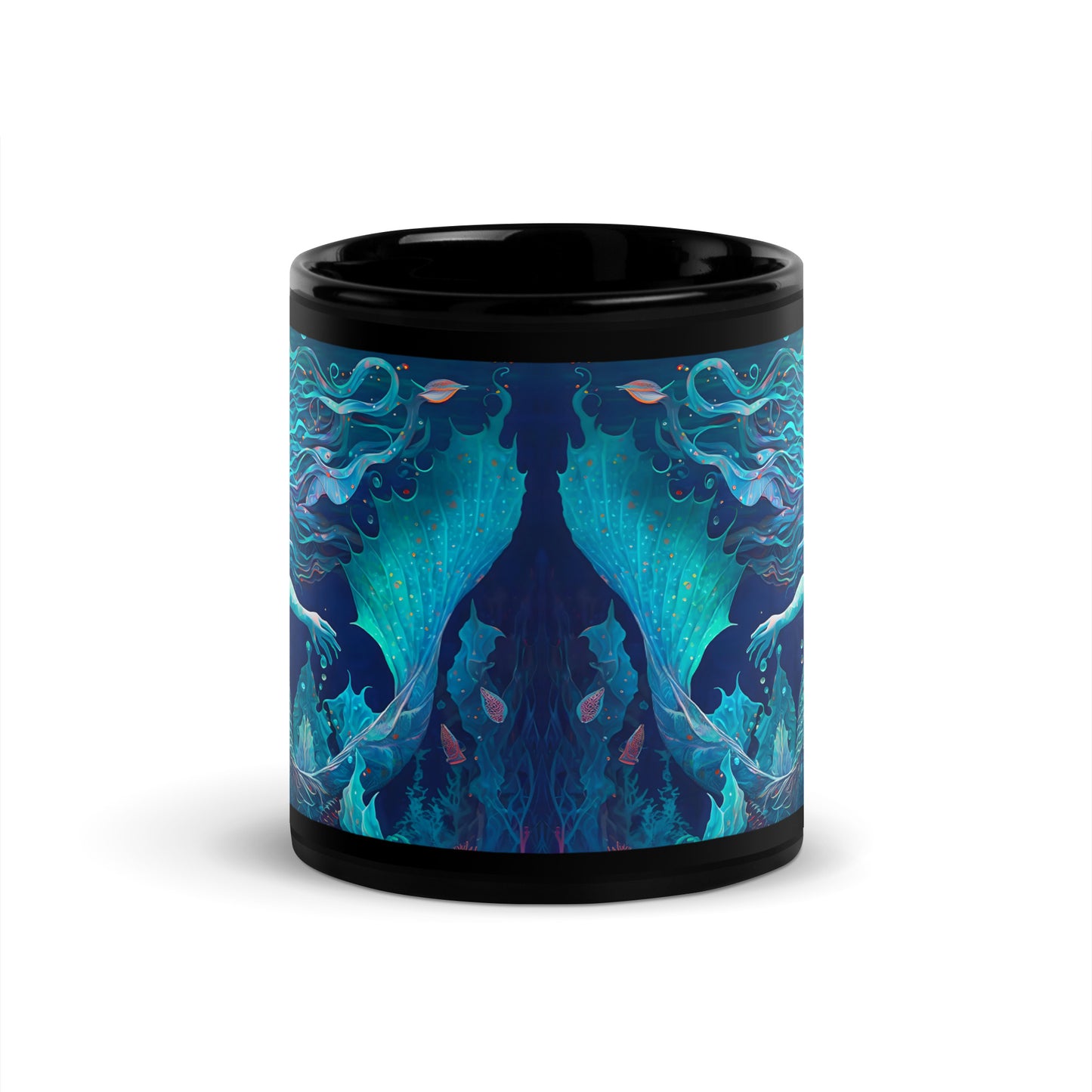 Black Glossy Mug - Mermaid 2