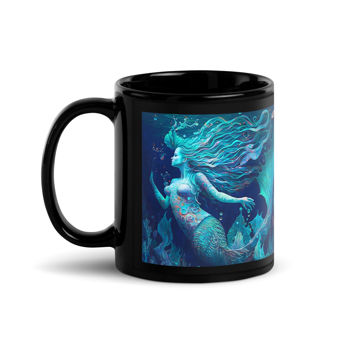 Black Glossy Mug - Mermaid 2