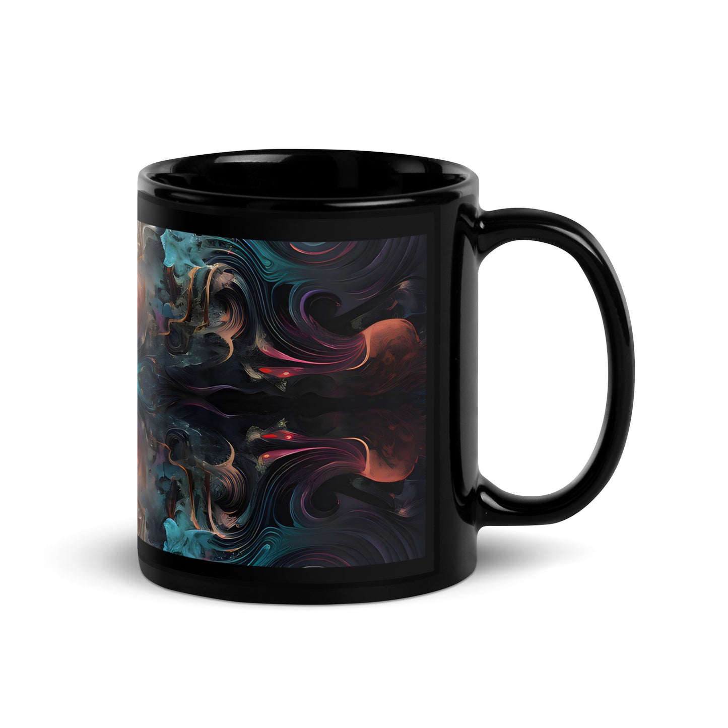 Black Glossy Mug - Mystical Reflections 1