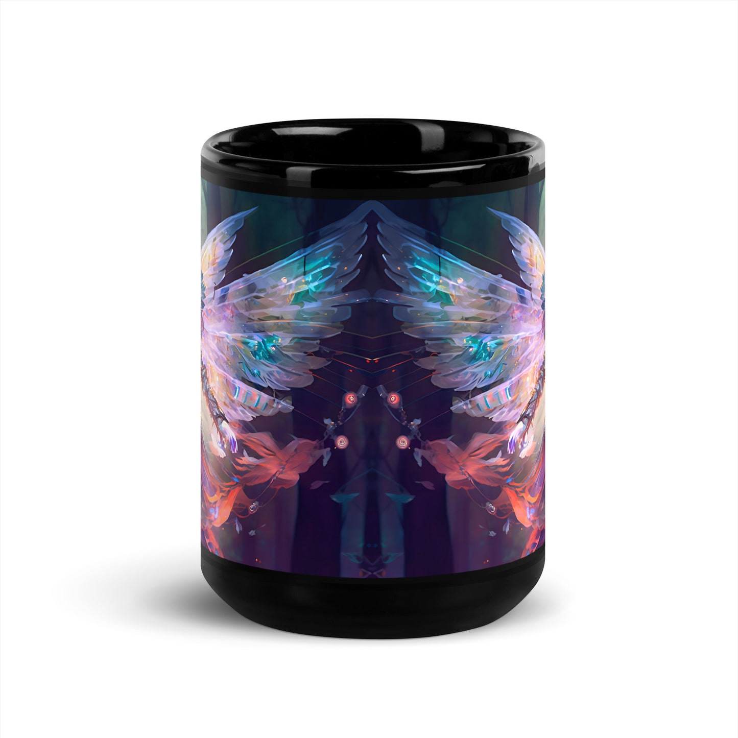Black Glossy Mug - Medieval Fairy