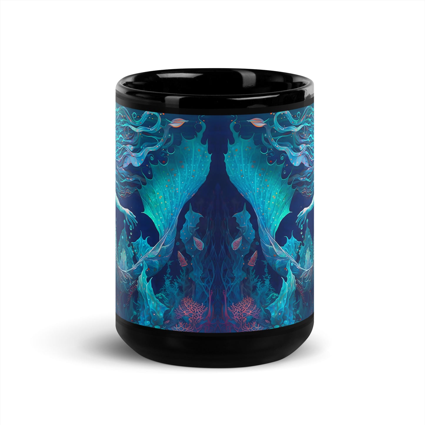 Black Glossy Mug - Mermaid 2