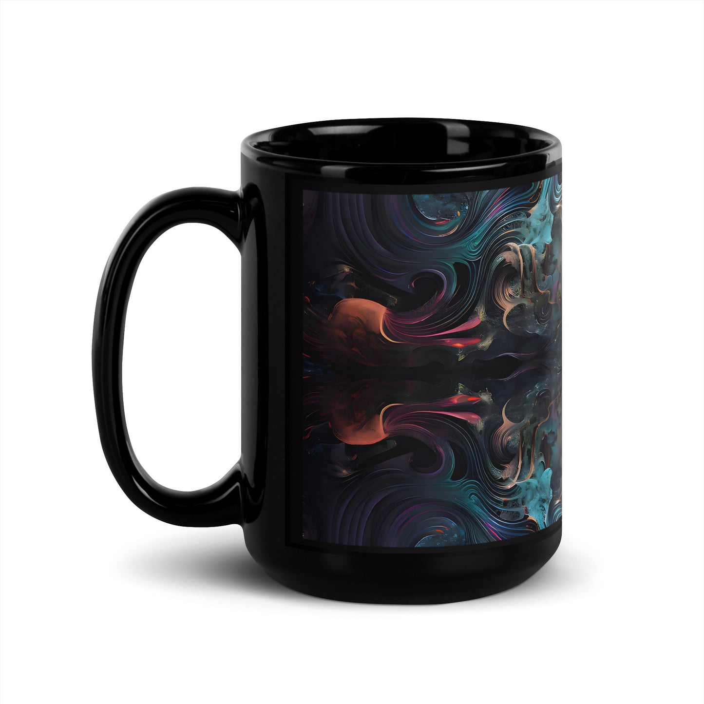 Black Glossy Mug - Mystical Reflections 1