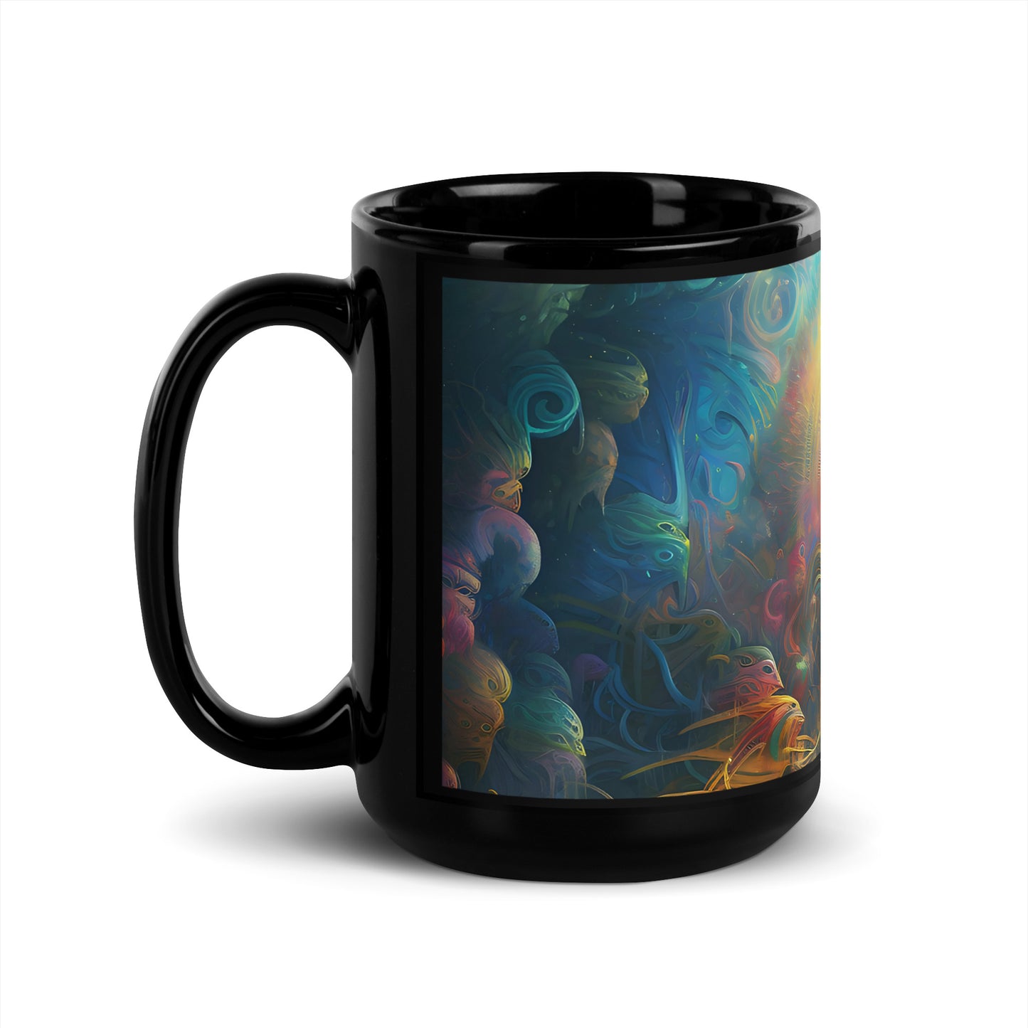 Black Glossy Mug - Shaman Drum 1