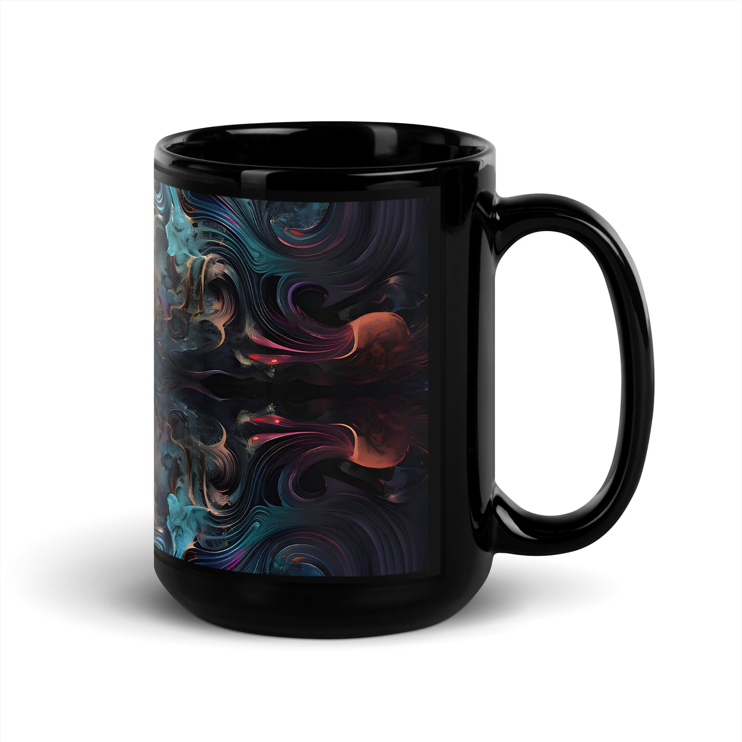 Black Glossy Mug - Mystical Reflections 1