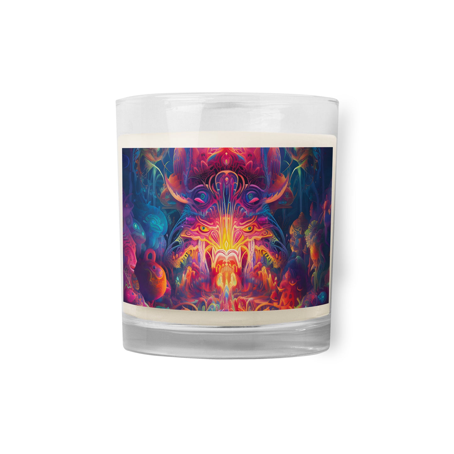 Glass jar soy wax candle - Psychedelic Dreamtime 4