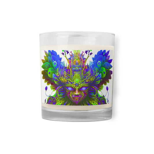Glass jar soy wax candle - Psychedelic Fairy Neon