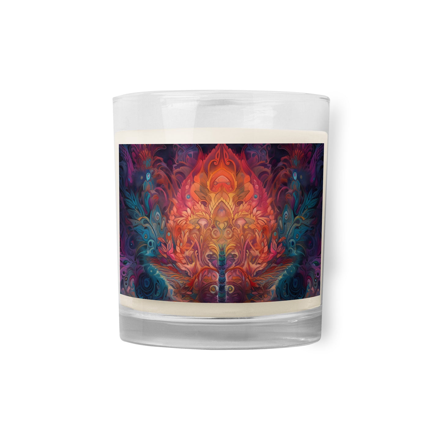 Glass jar soy wax candle -Psychedelic Dreamtime 4