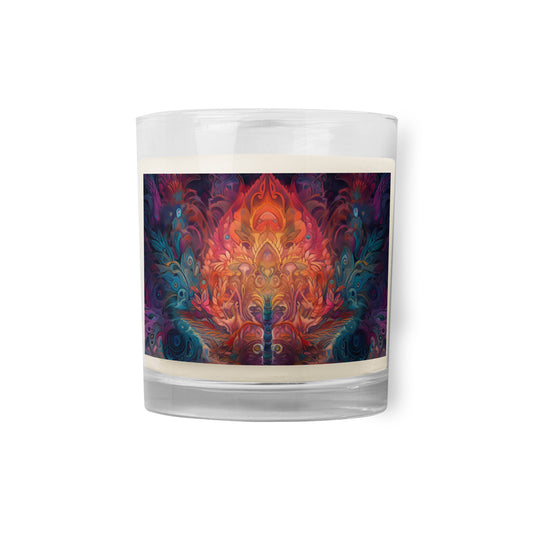 Glass jar soy wax candle -Psychedelic Dreamtime 4