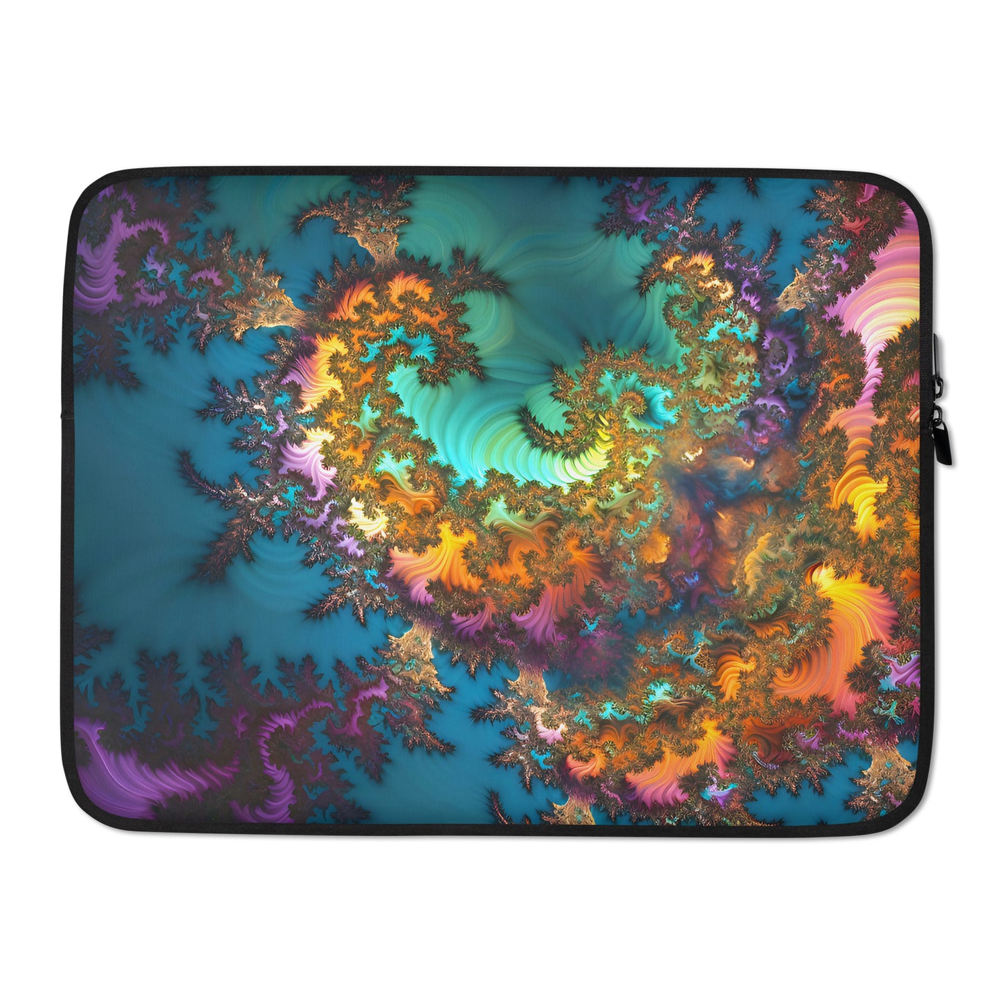 Laptop Sleeve - Fractals Turquoise