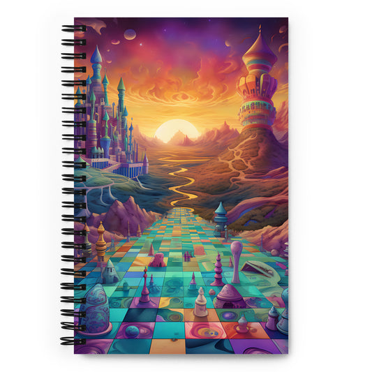 Spiral Notebook - Psychedelic Chess 1