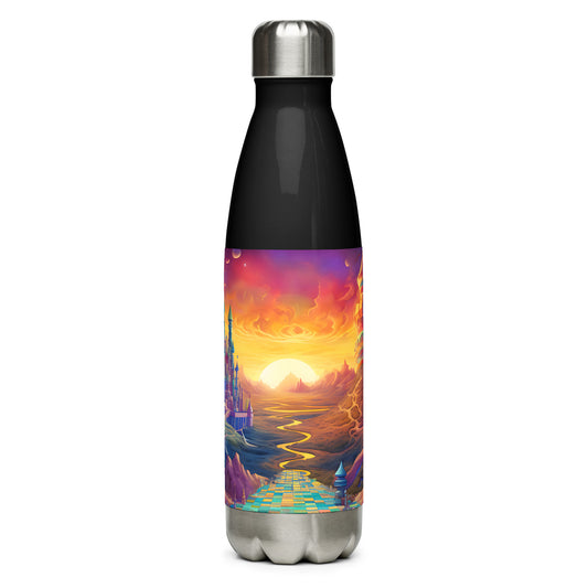 Stainless steel water bottle - Psychedelic Sky Chess
