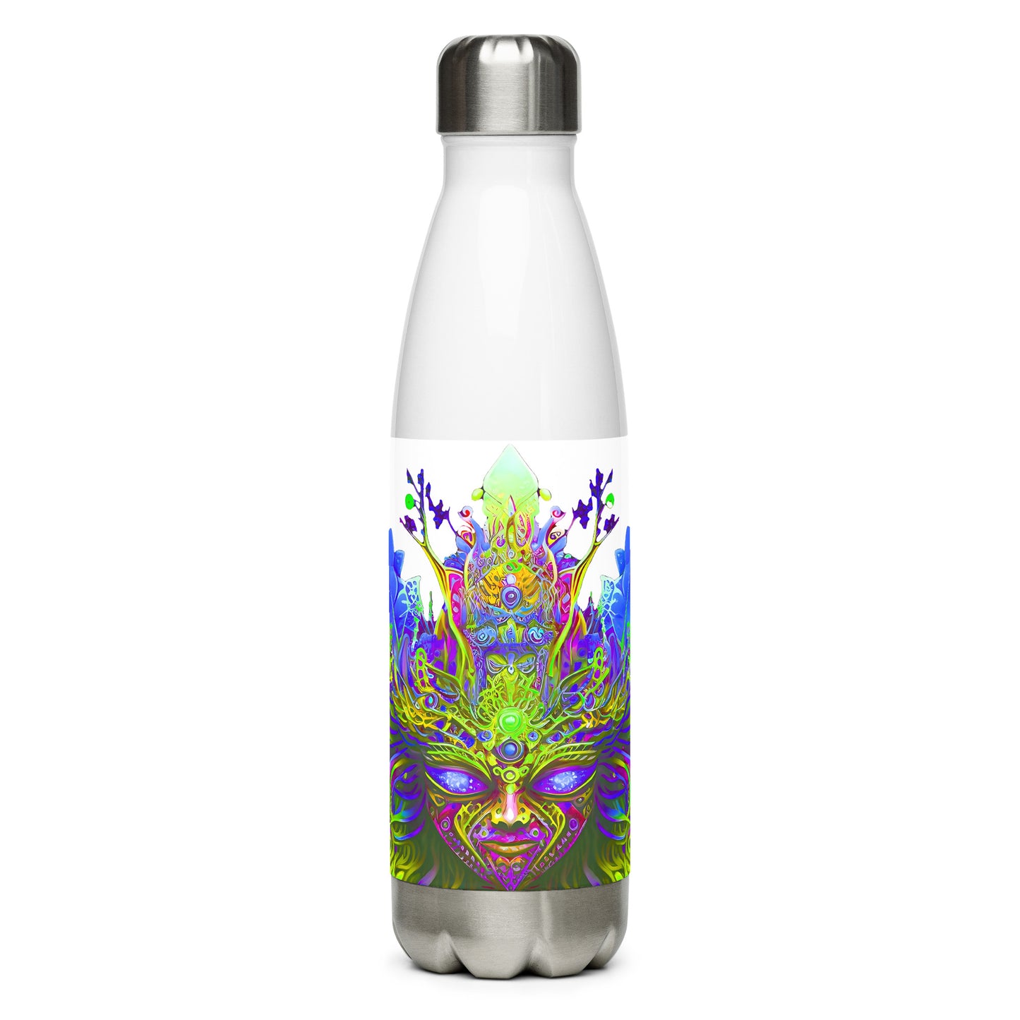 Stainless steel water bottle - Psychedelic Fairy Neon