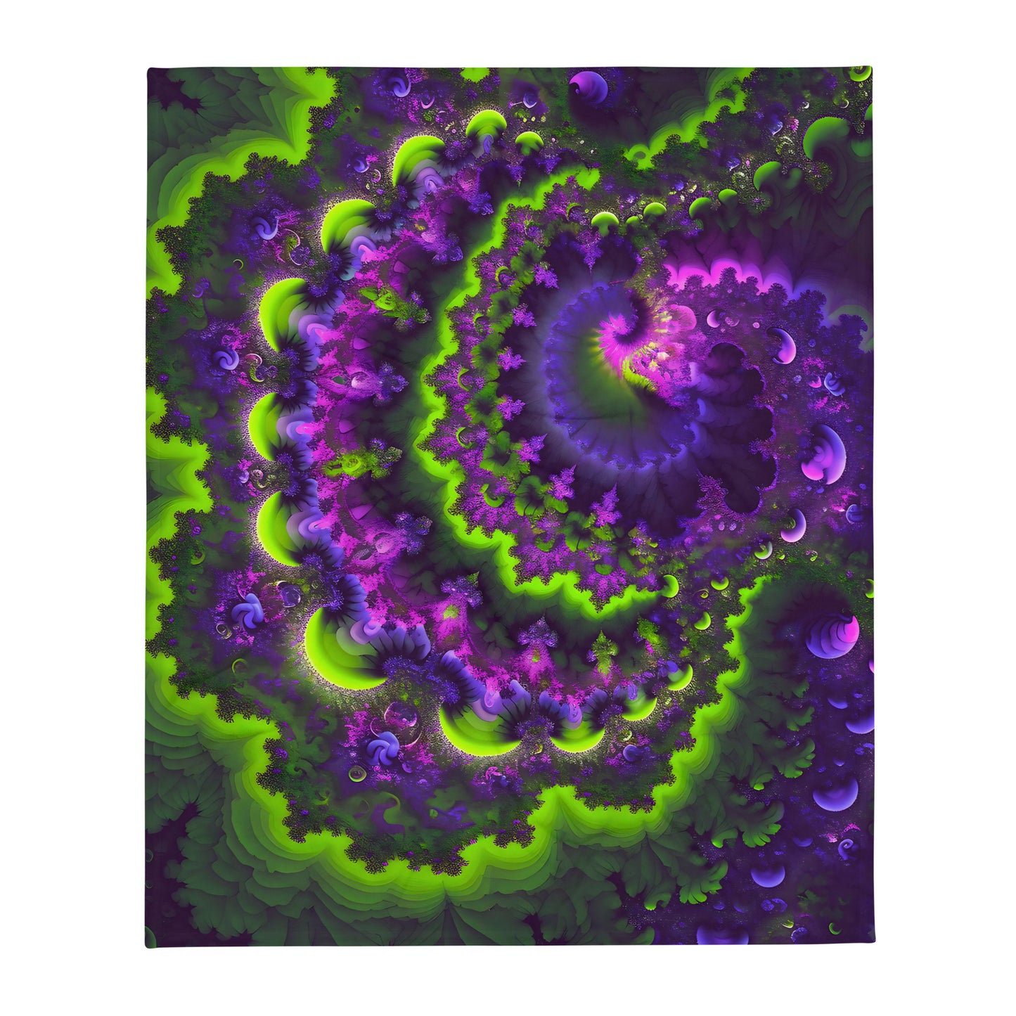 Throw Blanket - Mandelbrot Fractal Purple