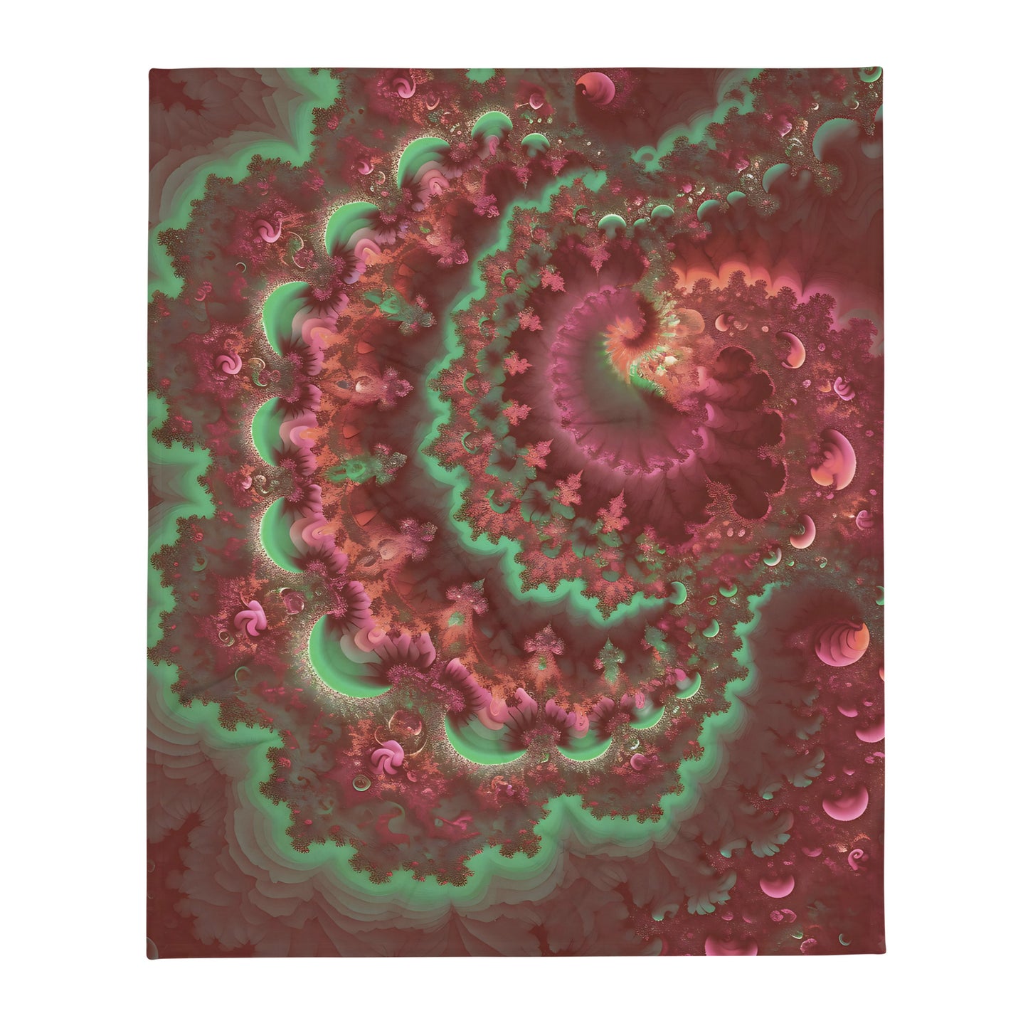 Throw Blanket - Mandelbrot Fractal Pink